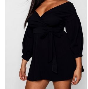 Off shoulder skater dress